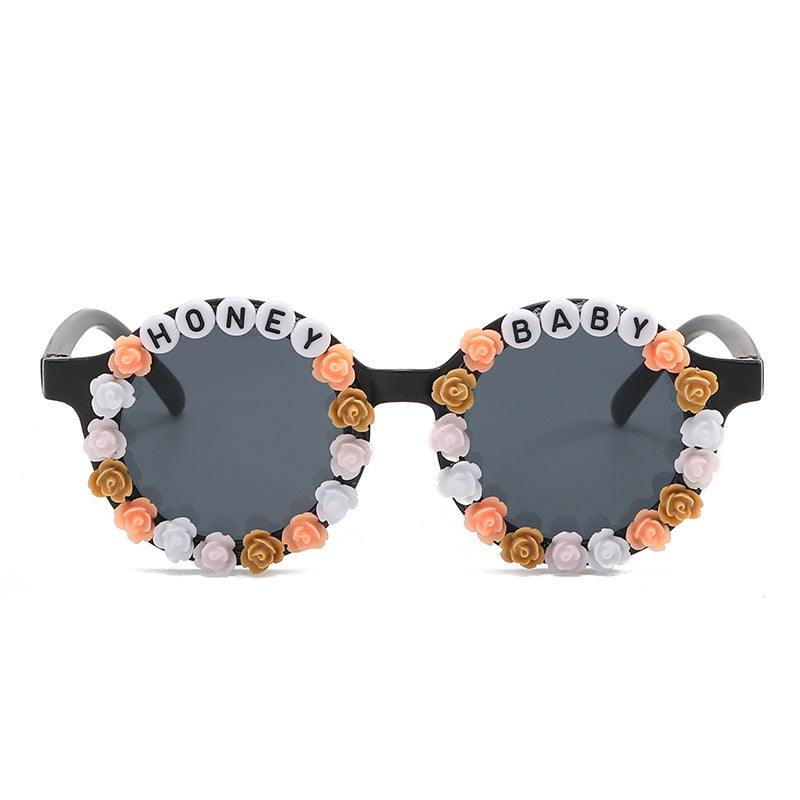 PC al por mayor 2023 Nuevas gafas de sol de miel de flores para bebés